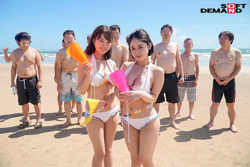 夏全開！ビキニ姿のMINAMOと天宮花南が童貞筆おろしで射精天国