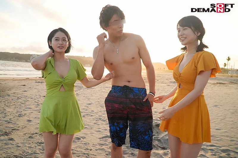 夏全開！ビキニ姿のMINAMOと天宮花南が童貞筆おろしで射精天国